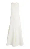 Jacquemus Favola Open-back Crepe Midi Dress In White