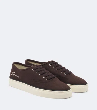 Jacquemus Féfé Canvas Sneakers In Brown