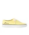 Jacquemus Les Fefe Logo-embroidered Canvas Sneakers In Yellow