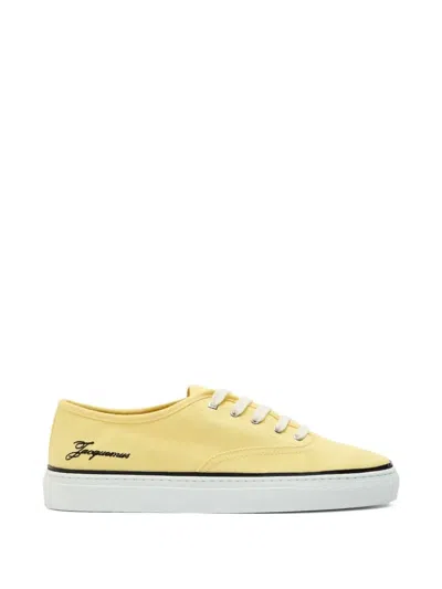 Jacquemus Les Fefe Low Top Round Toe Sneakers In Yellow