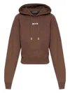 Jacquemus Drawstring Hood Gros-grain Hoodie In Brown