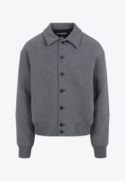 JACQUEMUS FELT BOMBER JACKET