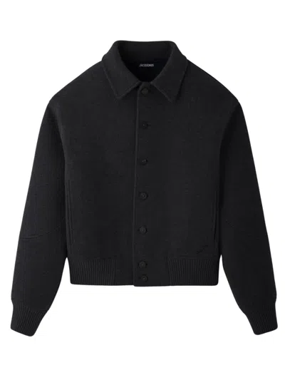 Jacquemus The Feltro Bomber Jacket In Black