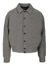Jacquemus Mens Grey Feltro Pointed-collar Wool Bomber Jacket In Gray