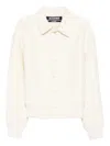 Jacquemus Felt Wool Bomber Jacket In White
