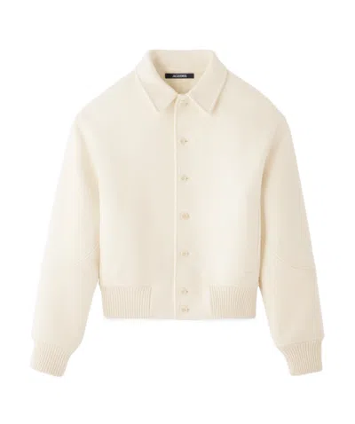 JACQUEMUS FELT WOOL BOMBER JACKET