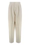 Jacquemus Fernando Cotton-linen Trousers In Neutral