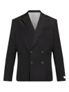 Jacquemus Fernando Double-breasted Padded-shoulder Blazer In Black
