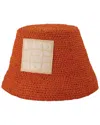 Jacquemus Ficiu Bucket Hat In Orange
