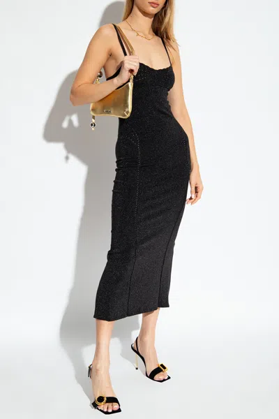 Jacquemus ‘fiesta' Glitter Dress In Black