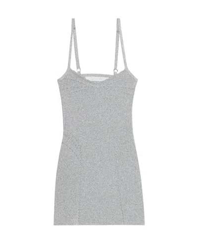 Jacquemus Fiesta Glitter Dress In Gray