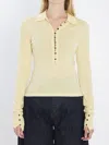 Jacquemus Merino Wool Polo Sweater Merino ml In Yellow
