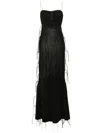 Jacquemus Fino Fringed Gown In Black