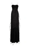 Jacquemus Fino Fringed Gown In Black
