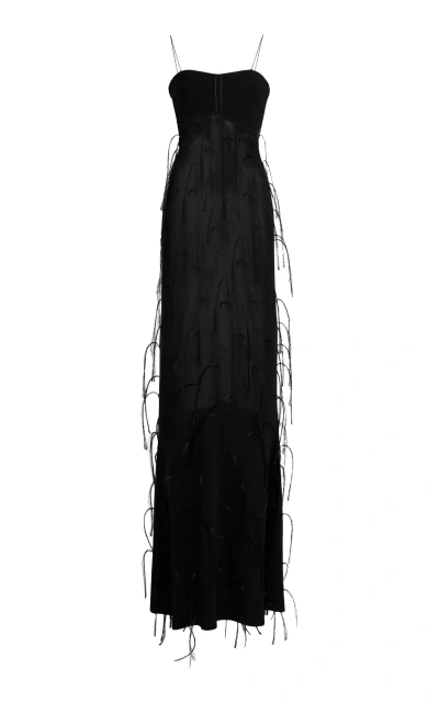 Jacquemus Fino Fringed Gown In Black