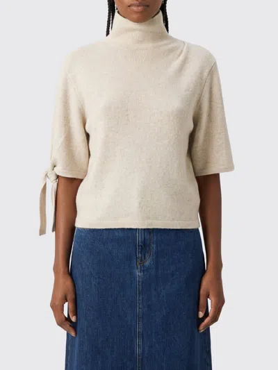 Jacquemus Fiocco Slim Fit Wool And Cashmere Short-sleeve Turtleneck Top In Neutral