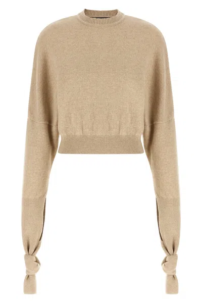 Jacquemus 'fiocco' Sweater In Camel In Beige