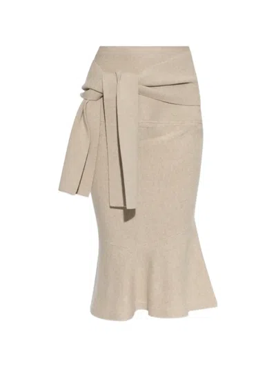 Jacquemus Fiocco Tie-waist Skirt In Neutral