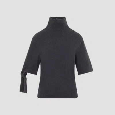Jacquemus Fiocco Wool-cashmere Pullover Sweater In Gray