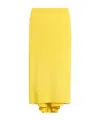 Jacquemus Hourglass Draped Midi Skirt In Yellow