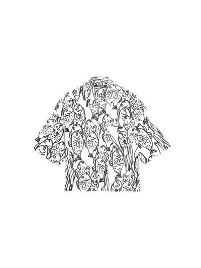 JACQUEMUS FISH PRINT BOXY SHIRT
