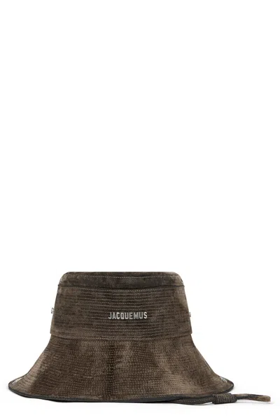 Jacquemus Fisherman Hat In Denim De-nîmes In Brown