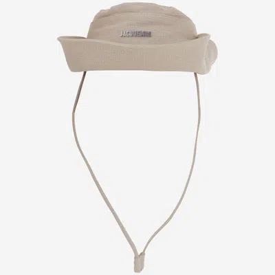 Jacquemus Fisherman Hat With Logo In White