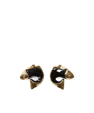 Jacquemus Fish-shaped Earrings In Gold