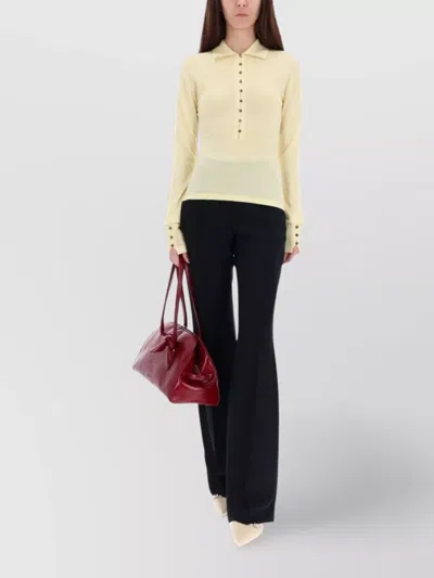 Jacquemus Fitted Knitwear With Button Design And Collared Neck In Neutral