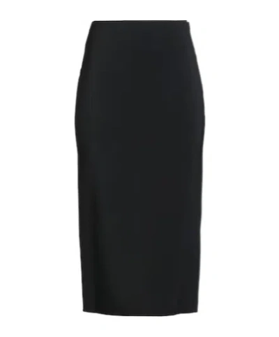Jacquemus Fitted Midi Skirt In Black