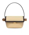 Jacquemus Le Rond Geometric Raffia Shoulder Bag In Nude