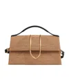 Jacquemus Shoulder Bag Top Handle Geometric Pattern In Brown