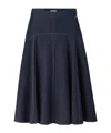 Jacquemus Flared Denim Skirt In Blue
