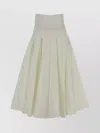 Jacquemus Flared High Waist Pleated Skirt In Brown