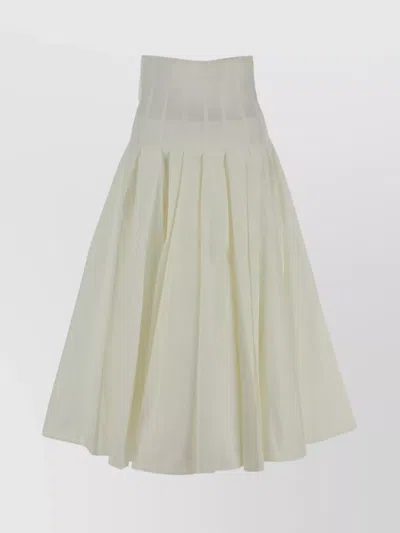 JACQUEMUS FLARED HIGH WAIST PLEATED SKIRT