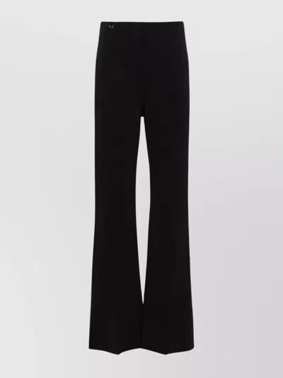 Jacquemus Stretch High-waisted Pants In Black