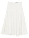 Jacquemus Flared Maxi Skirt. In White