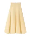 Jacquemus Triangle Paneled Crepe Midi Skirt In Yellow