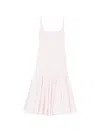 Jacquemus Agave Flared Midi Dress With Square Neckline In Pink
