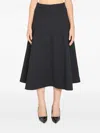 Jacquemus The Triangle De Nimes Flared Denim Skirt In Black