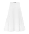 Jacquemus Flared Midi Skirt In White