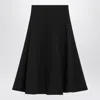 Jacquemus Black Flared Wool Skirt In Black