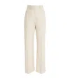 Jacquemus Sauge Viscose And Linen Trousers In Ivory
