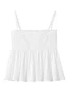Jacquemus Top Le Haut Traversin White With V-neck And Ruffle Details In Cotton For Women In Multi