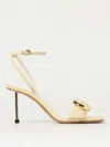 Jacquemus Sandals Stiletto Heel Crossover Strap In Ivory