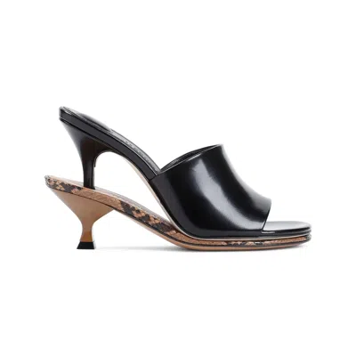 Jacquemus Flat Sandals With 11cm Heel In Black