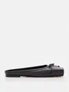 Jacquemus Les Mules Plates Leather Ballet Flat In Black