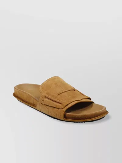 JACQUEMUS FLAT SOLE MOCCASIN SANDALS