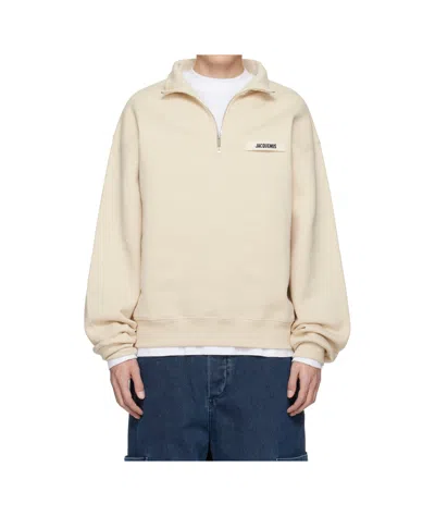 Jacquemus Men Le Hoodie Gros Grain In Neutral
