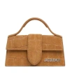 Jacquemus Le Grand Bambino Croc-embossed Suede Top Handle Bag